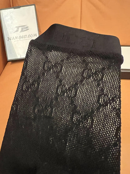 Meia-calça preta transparente clássica da Gucci