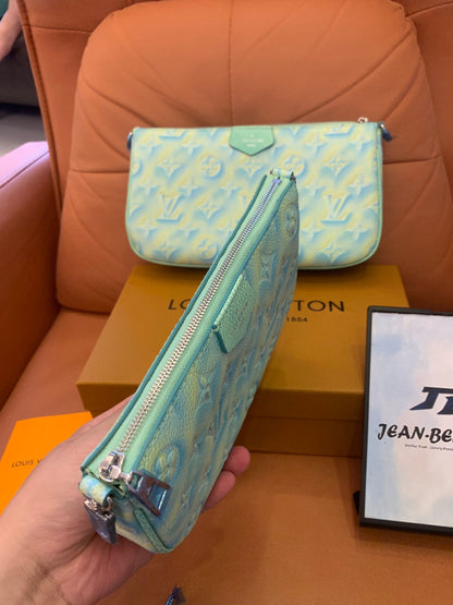 Louis Vuitton monograma empreinte verão stardust multi pochette