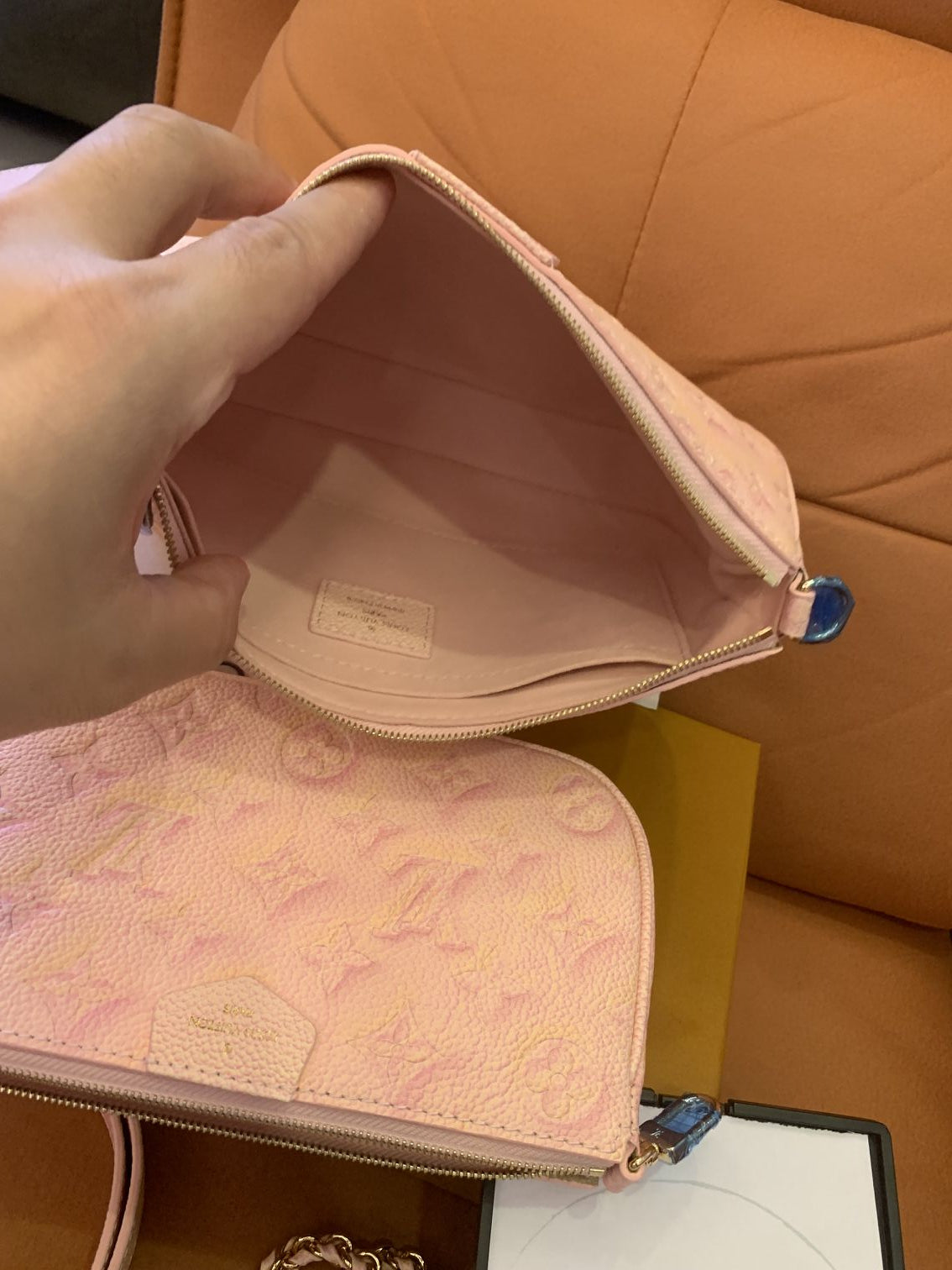 Louis Vuitton multi pochette acessórios stardust monograma empreinte couro