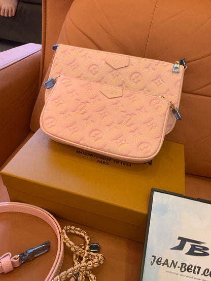 Louis Vuitton multi pochette acessórios stardust monograma empreinte couro