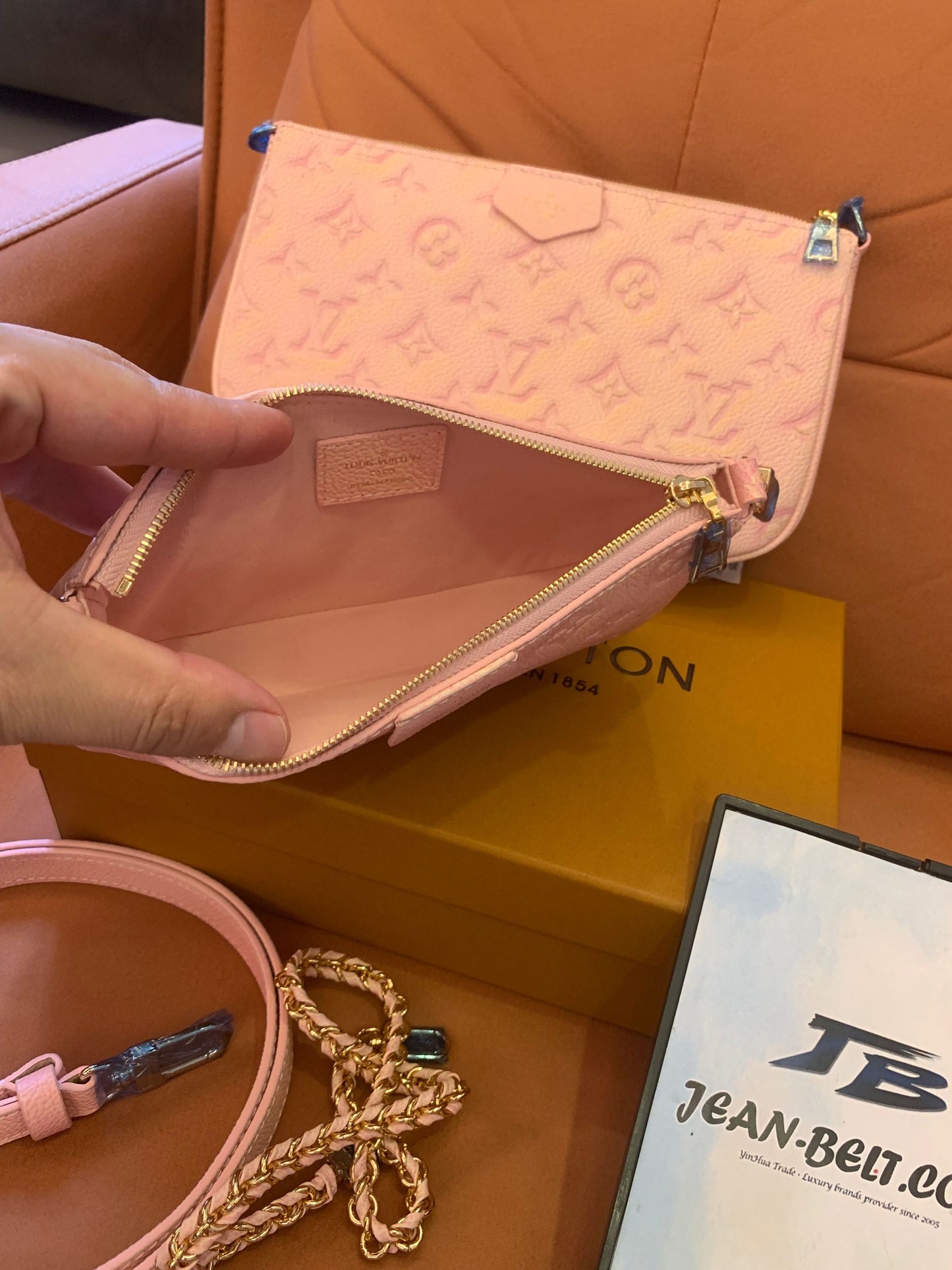 Louis Vuitton multi pochette acessórios stardust monograma empreinte couro