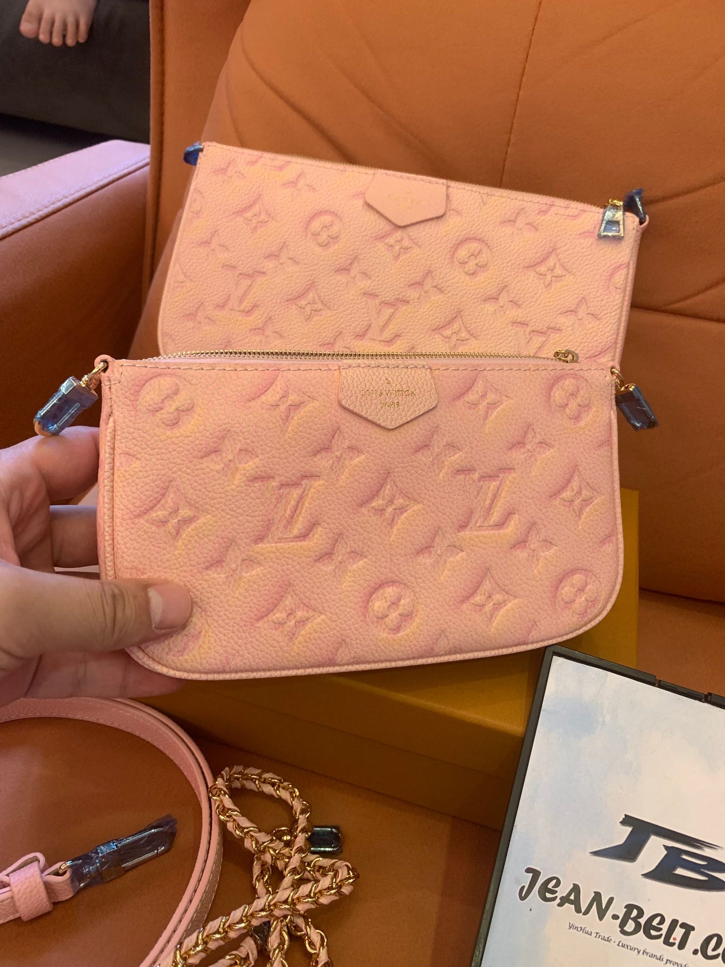 Louis Vuitton multi pochette acessórios stardust monograma empreinte couro