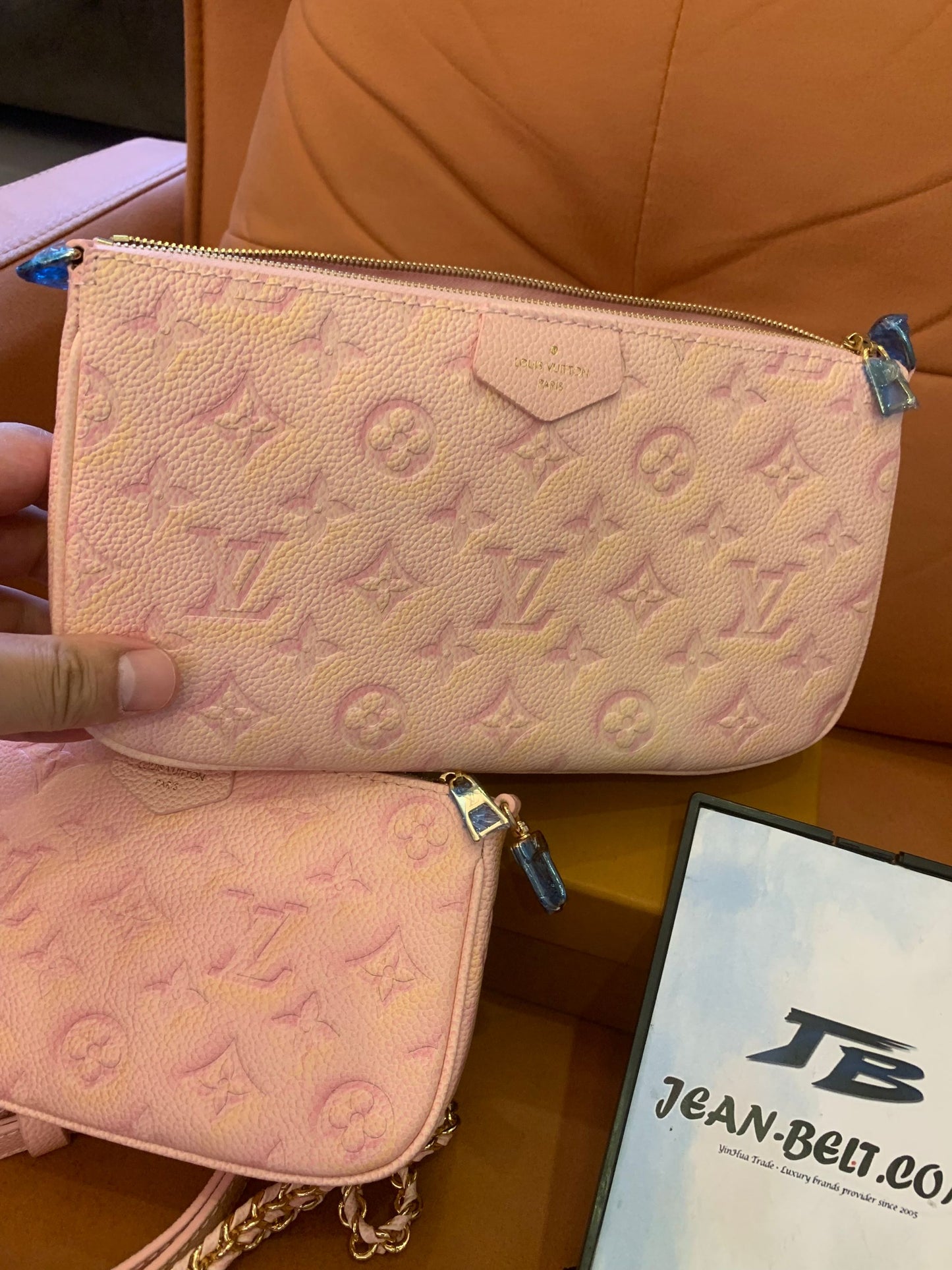 Louis Vuitton multi pochette acessórios stardust monograma empreinte couro