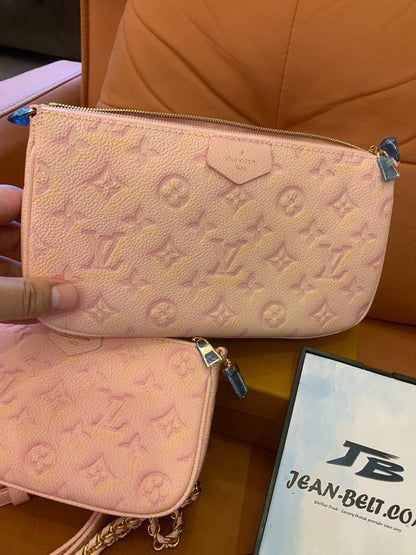 Louis Vuitton multi pochette acessórios stardust monograma empreinte couro