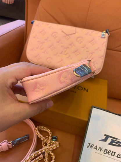 Louis Vuitton multi pochette acessórios stardust monograma empreinte couro