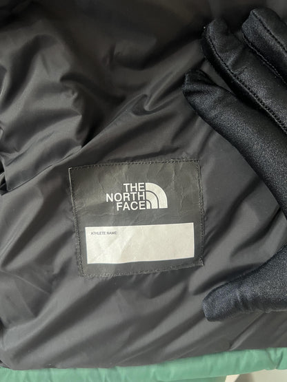The North Face men's green down jacket