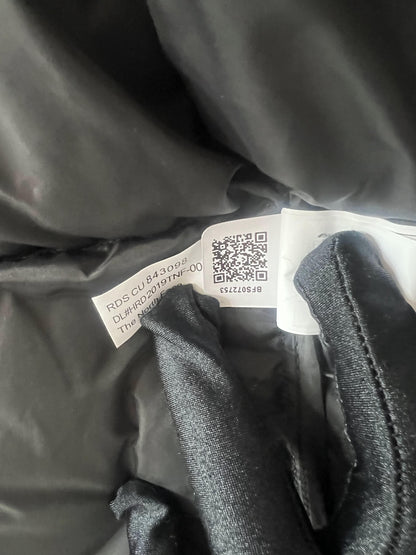 The North Face men's green down jacket