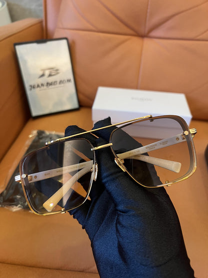 Balmain Paris Gold Aviator Sunglasses