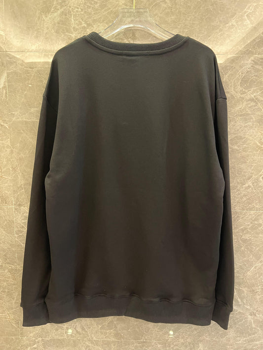 Moletom preto com estampa de tênis Gucci