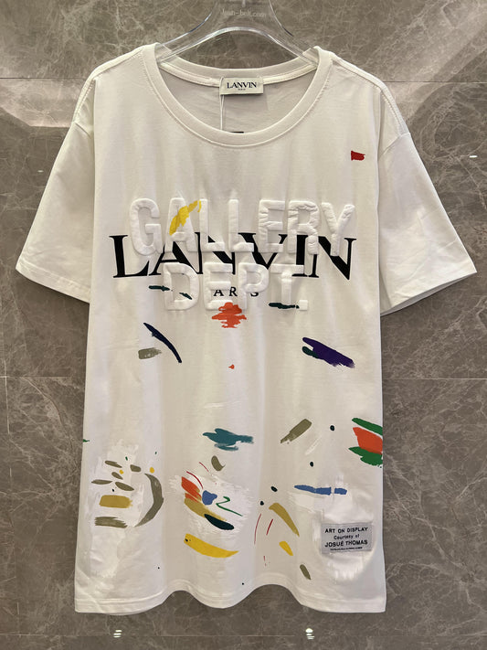 Camiseta con estampado artístico del Departamento de Galería de Lanvin