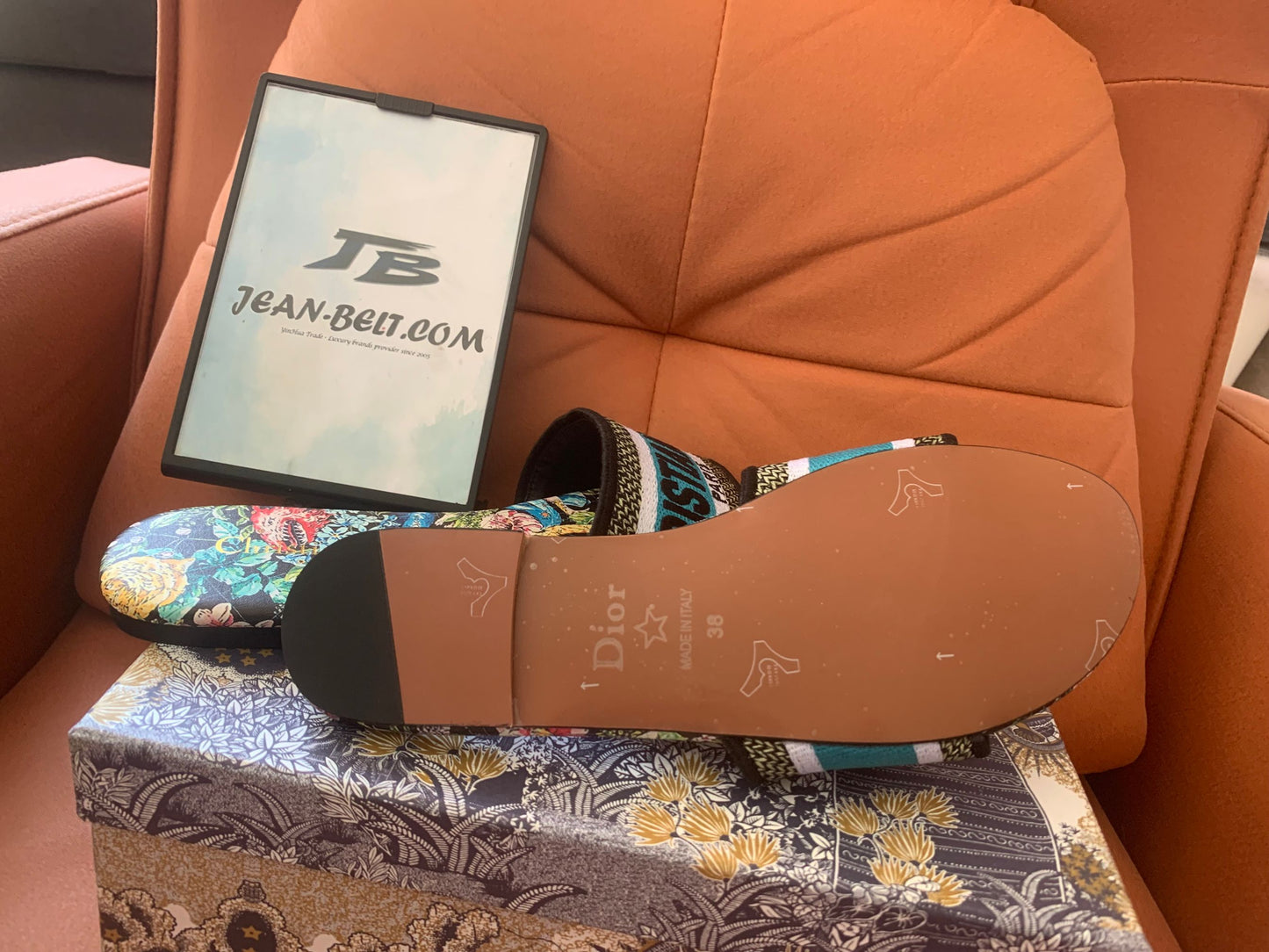Christian Dior Floral Slide Sandals