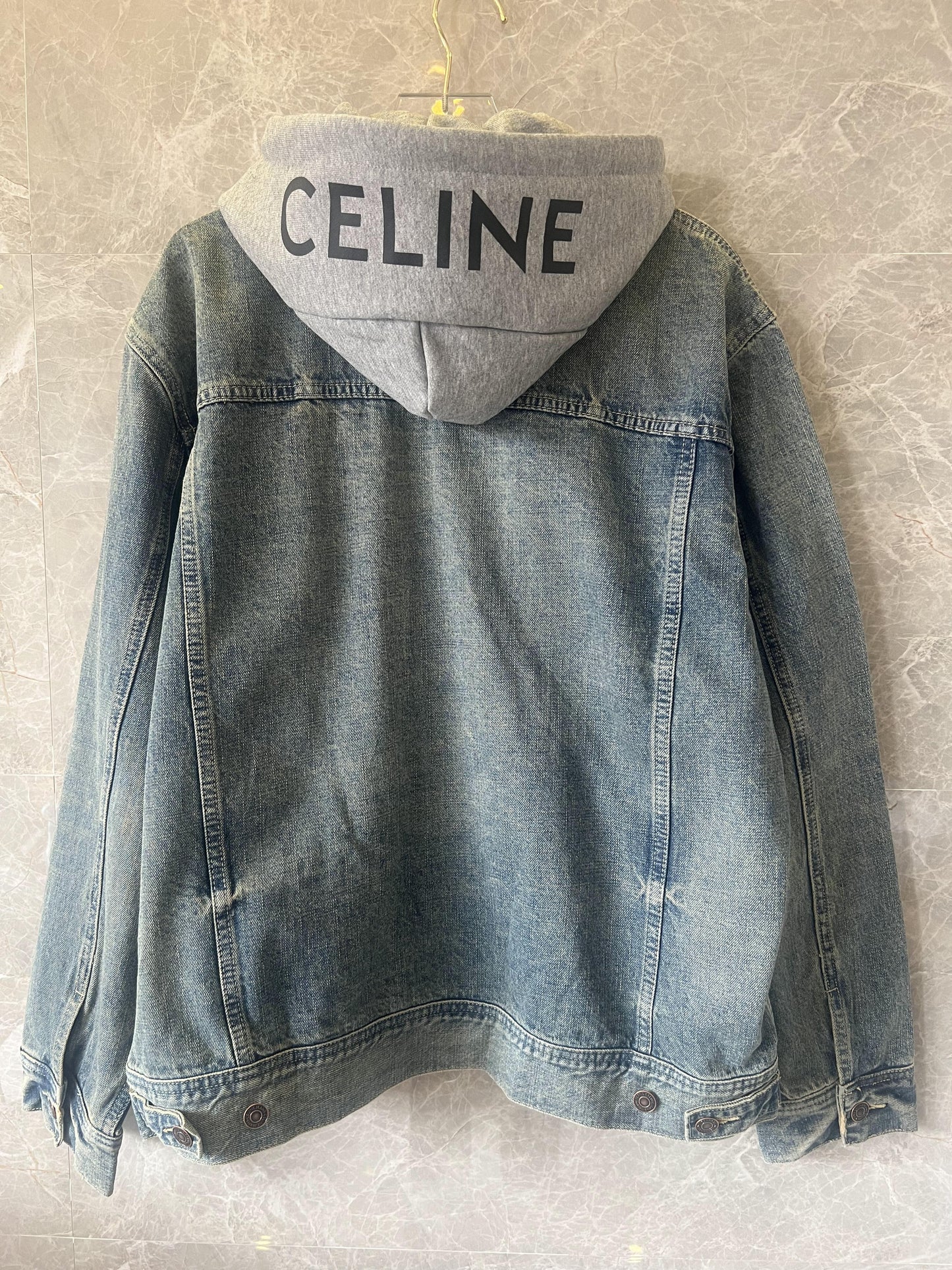 Celine Denim Jacket with Hooded Detail
