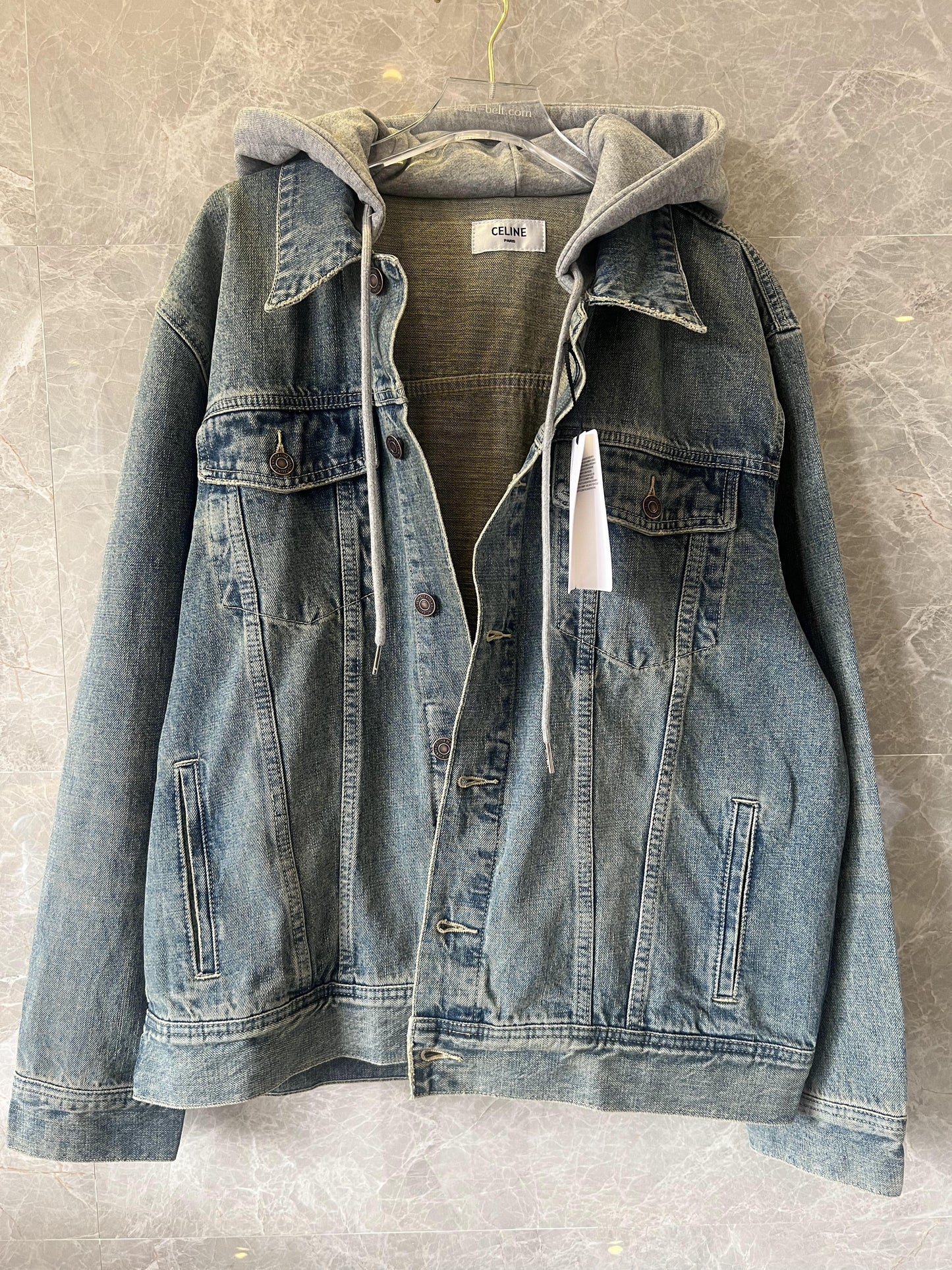 Celine Denim Jacket with Hooded Detail
