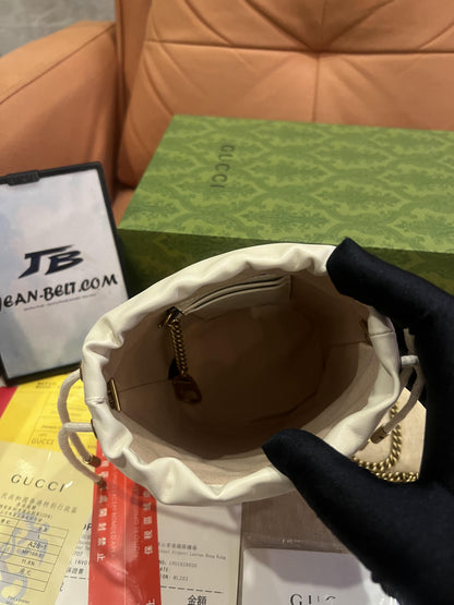 Sac seau Gucci marmont blanc