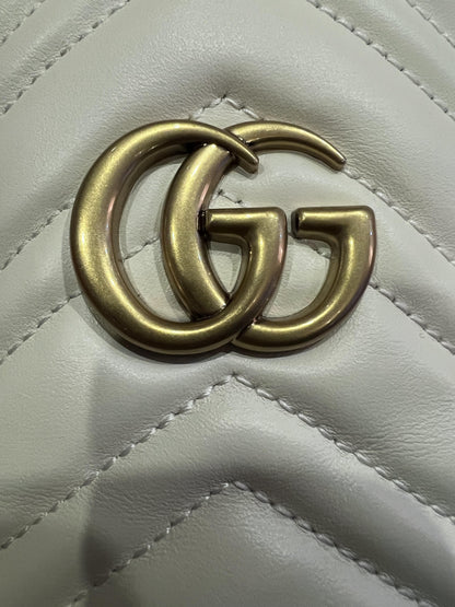 Sac seau Gucci marmont blanc