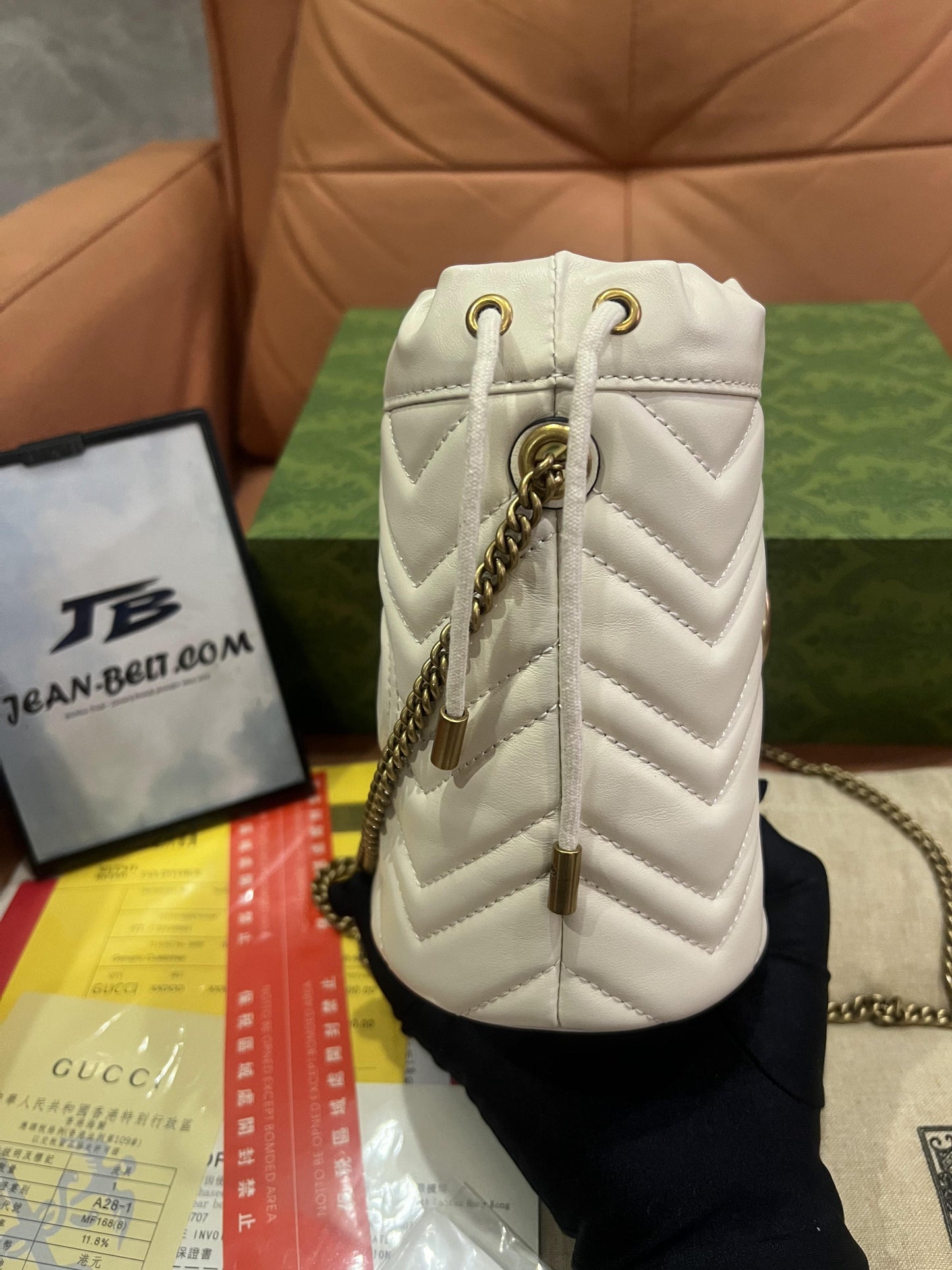 Sac seau Gucci marmont blanc