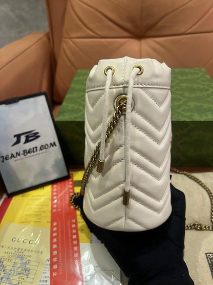 Sac seau Gucci marmont blanc
