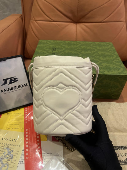 Sac seau Gucci marmont blanc