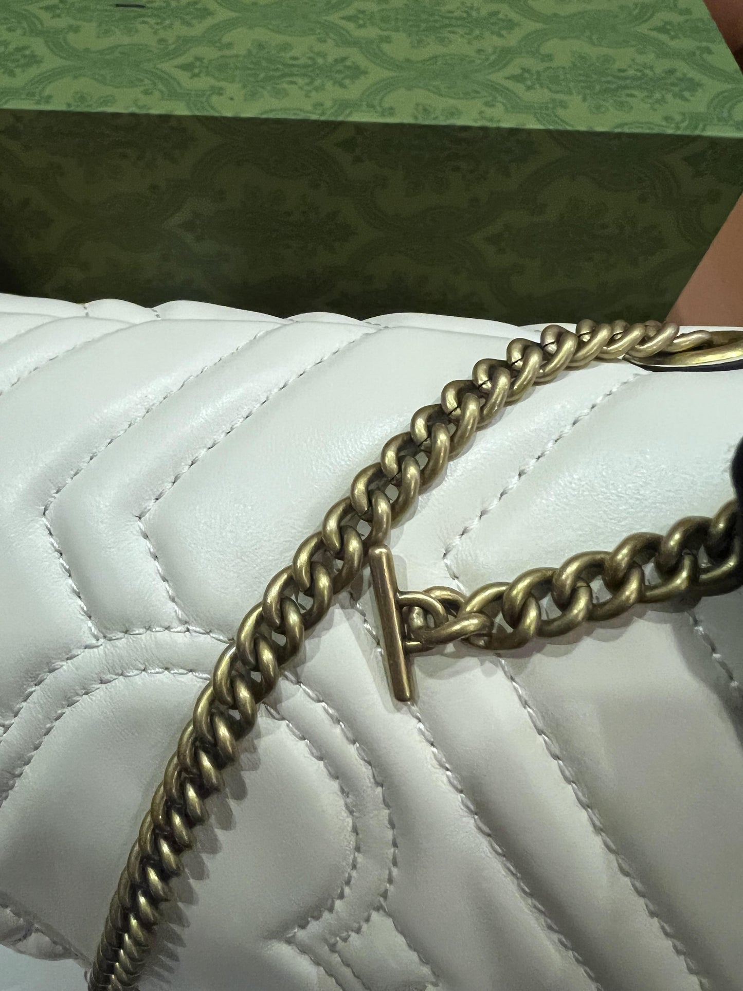Sac seau Gucci marmont blanc