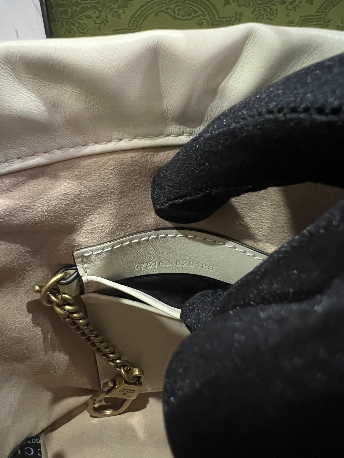 Sac seau Gucci marmont blanc