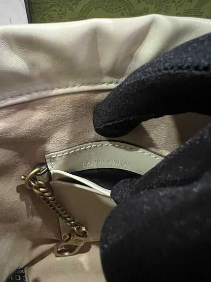 Sac seau Gucci marmont blanc
