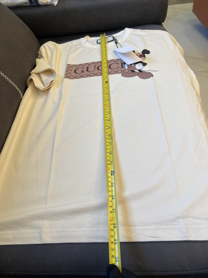 Camiseta bege do Mickey Mouse da Gucci