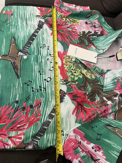 Camisa de manga corta con estampado tropical "Love Parade" de Gucci