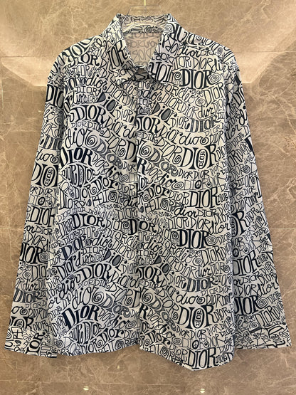 Camisa con estampado gráfico de monograma de Dior
