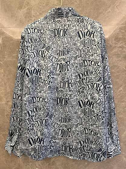 Camisa con estampado gráfico de monograma de Dior