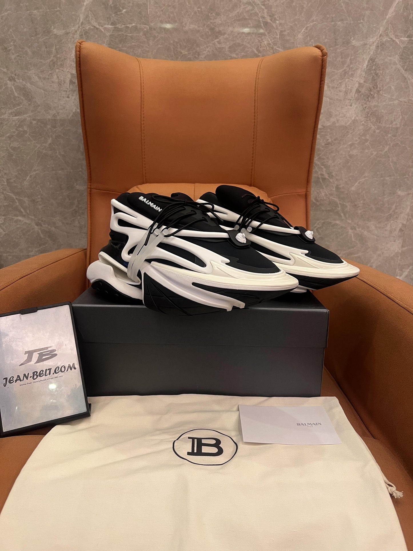 Balmain Black & White Unicorn Unisex Sneakers