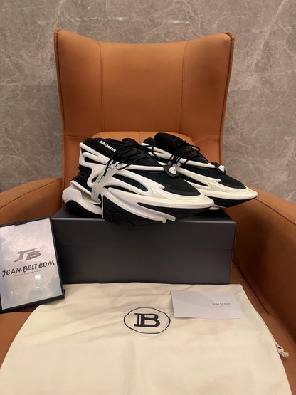 Balmain Black & White Unicorn Unisex Sneakers