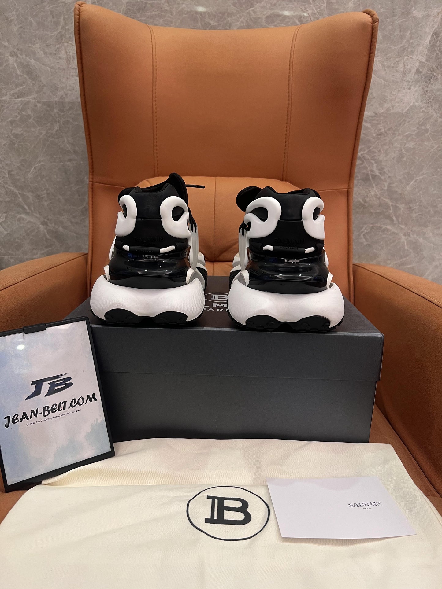 Balmain Black & White Unicorn Unisex Sneakers