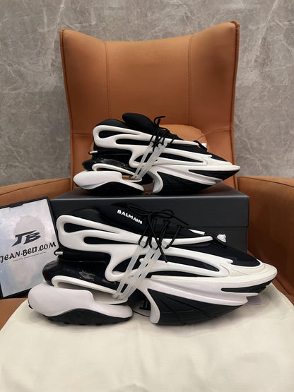 Balmain Black & White Unicorn Unisex Sneakers
