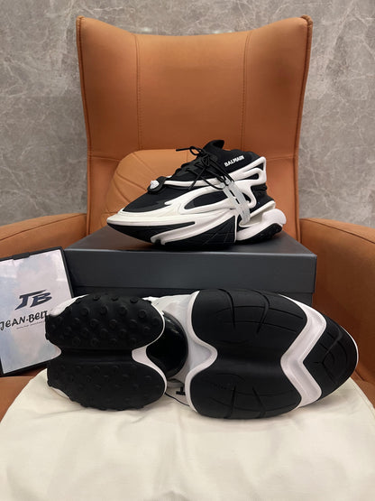 Balmain Black & White Unicorn Unisex Sneakers