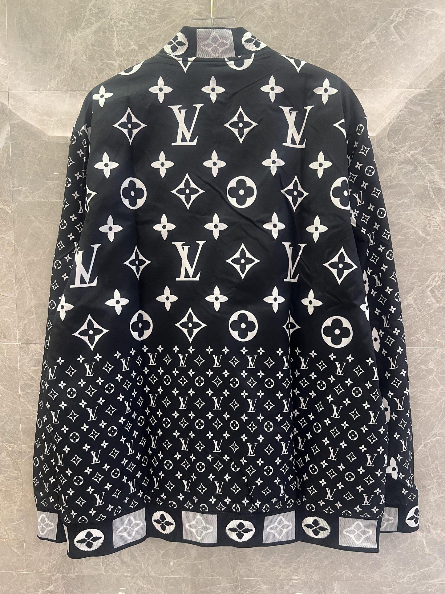 Louis Vuitton monogram print jacket – iconic black and white design