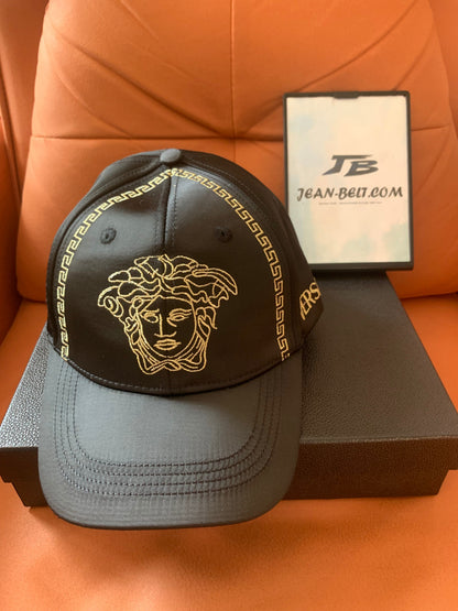 Boné de beisebol preto Versace