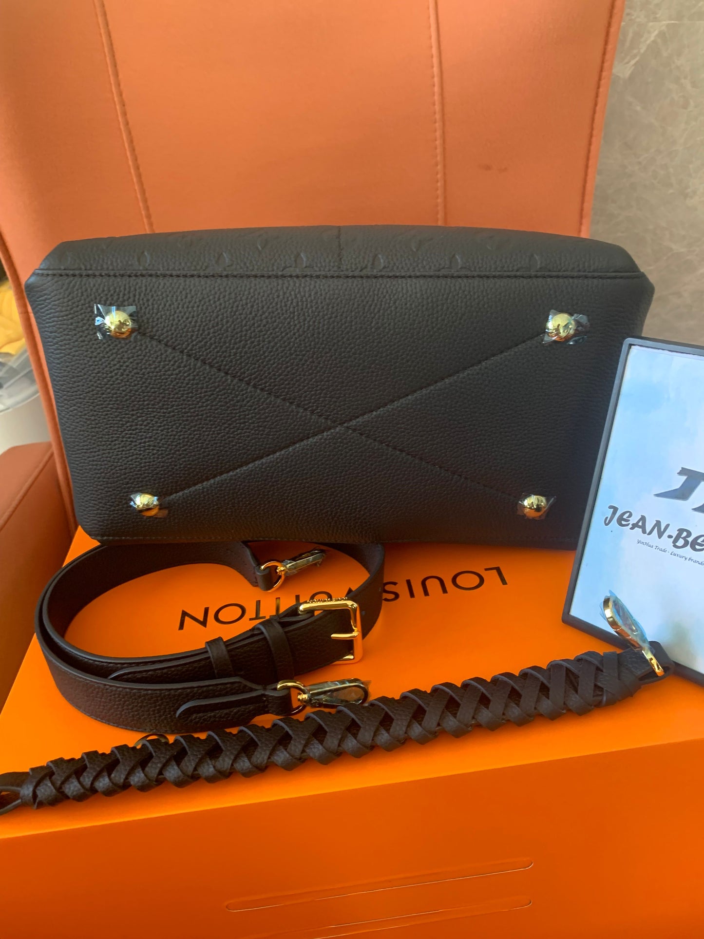 Louis Vuitton black monogram empreinte maida hobo bag