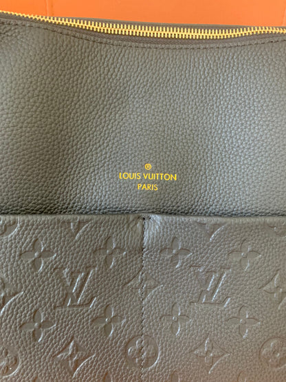 Louis Vuitton black monogram empreinte maida hobo bag