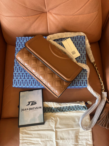 Tory Burch leather crossbody bag - brown