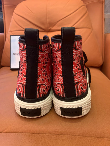 Amiri Cotton Logo Embroidered Contrast Color Canvas Shoes