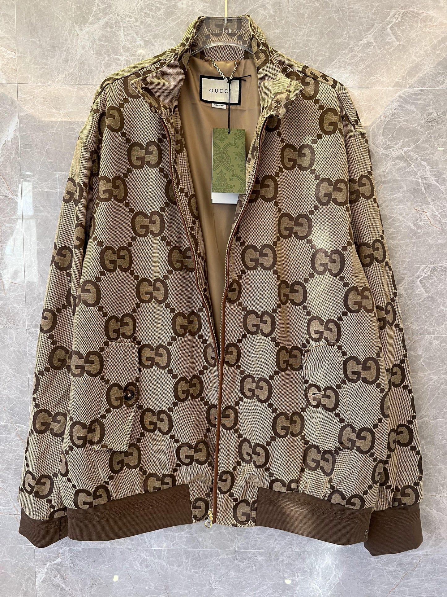 Gucci signature GG Monogram Brown Track Jacket