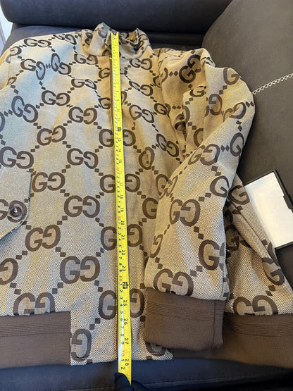 Gucci signature GG Monogram Brown Track Jacket