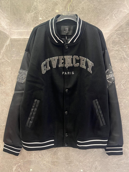 Jaqueta universitária preta Givenchy com bordado exclusivo