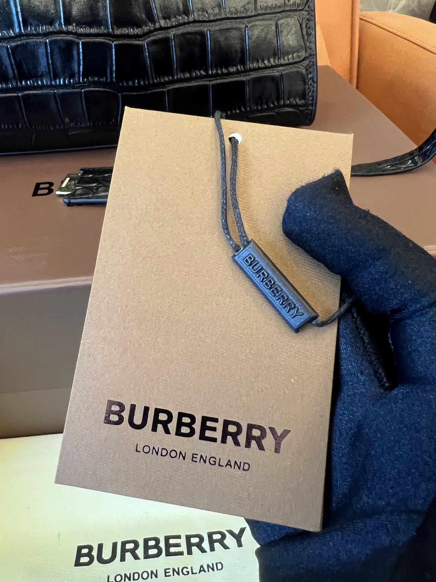 Burberry Tote Black Crocodile Skin