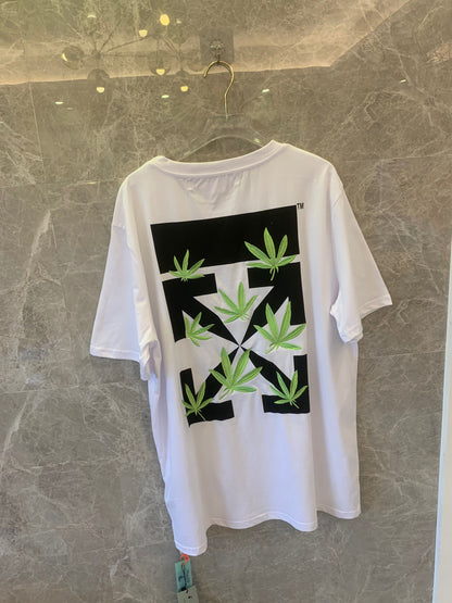 Off-White™ leaf arrow graphic t-shirt in white