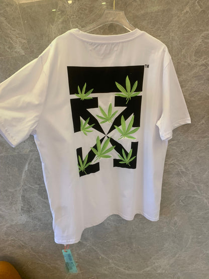 Off-White™ leaf arrow graphic t-shirt in white