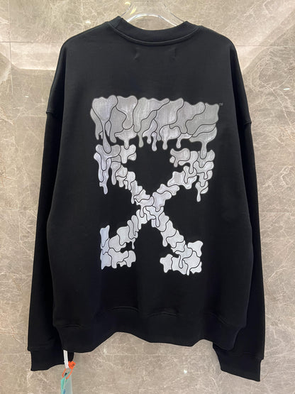 Off-White dripping skull black sweatshirt