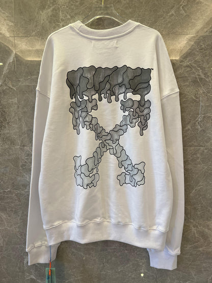 Off-White™ dripping arrow graphic sweatshirt - white