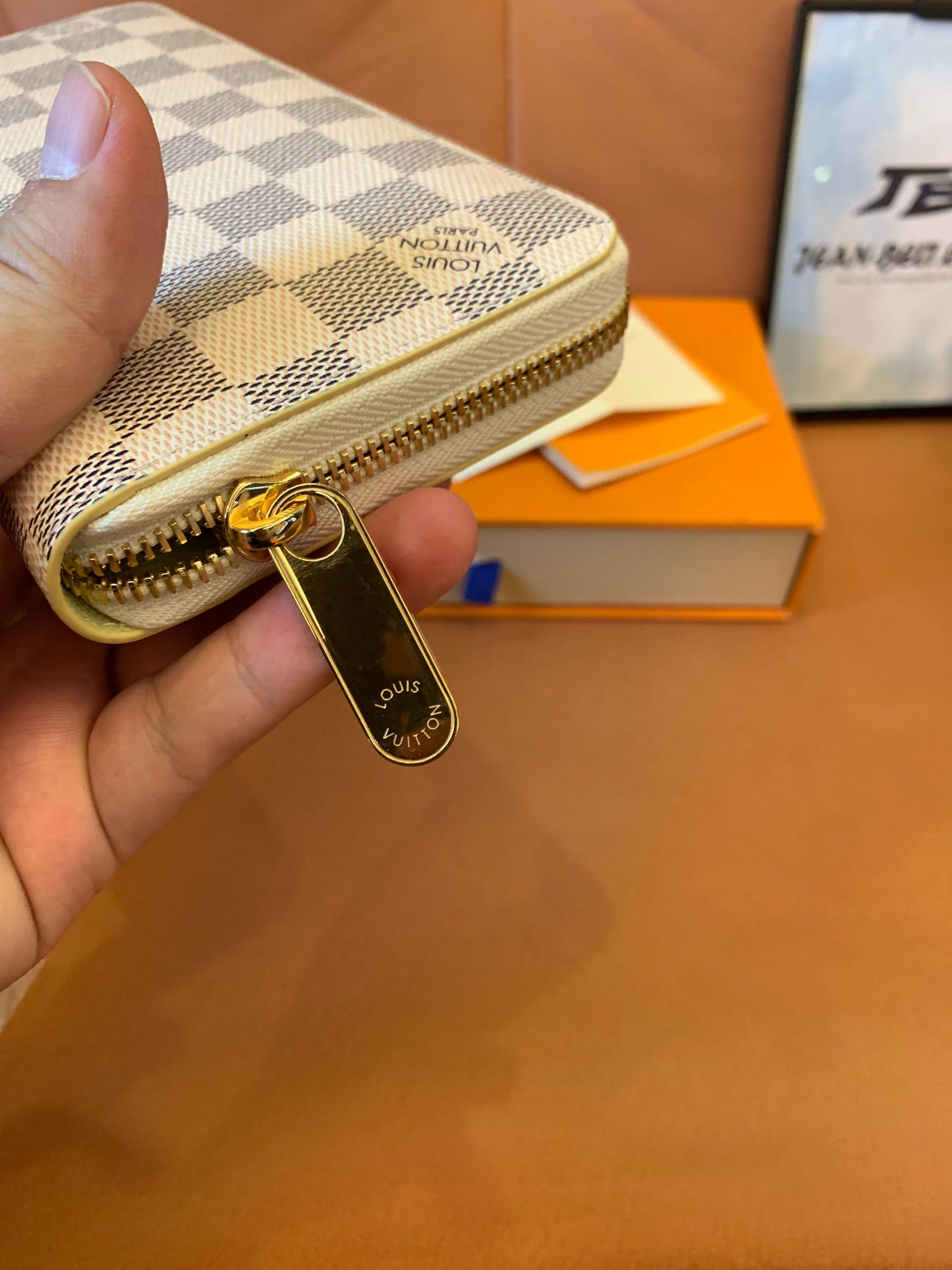 Carteira zippy Louis Vuitton Damier Azur