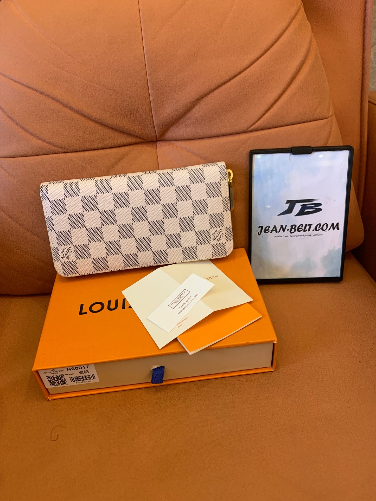 Carteira zippy Louis Vuitton Damier Azur